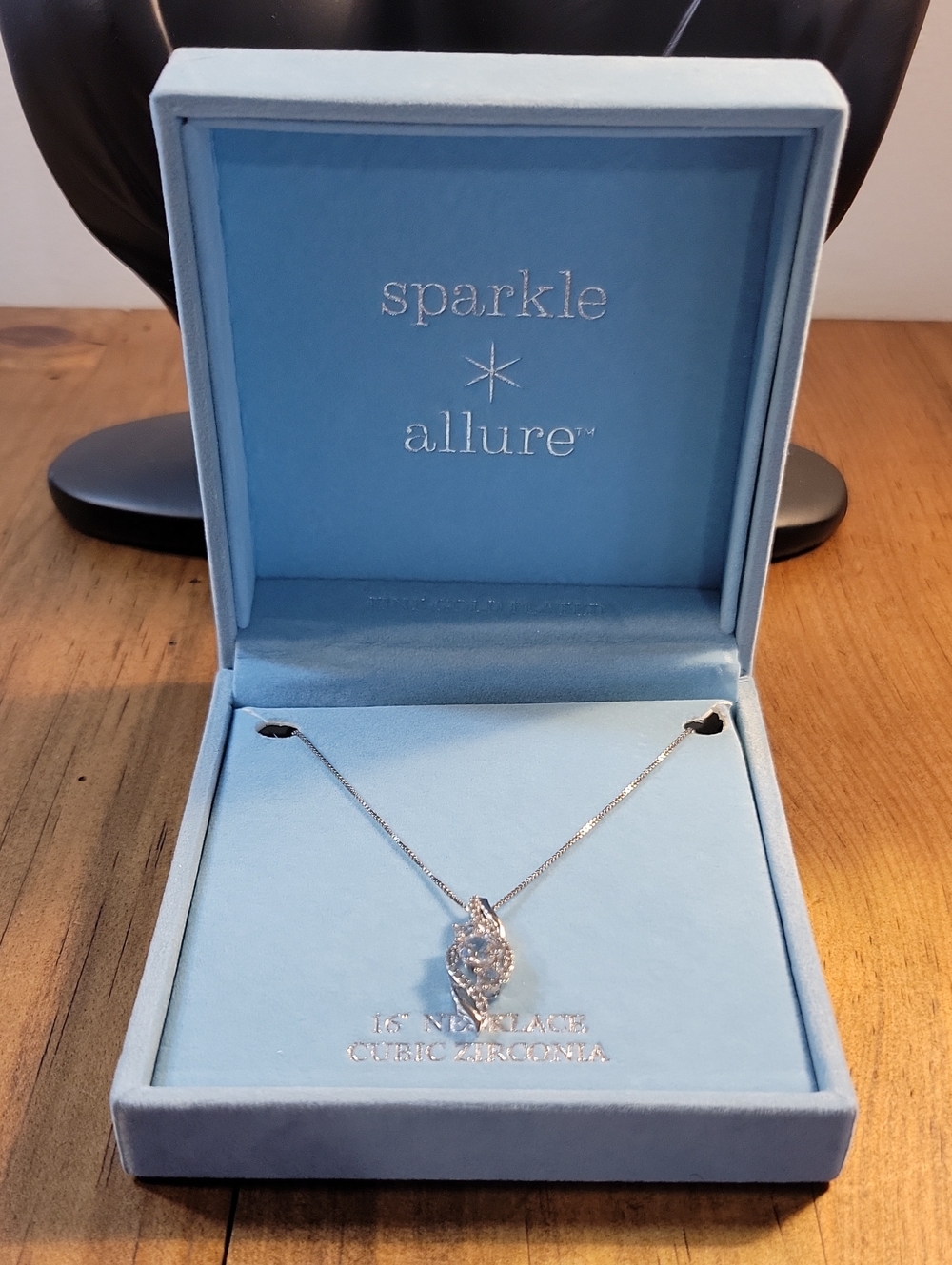 Sparkle Allure Silver Cubic Zirconia Pendant Necklace - White